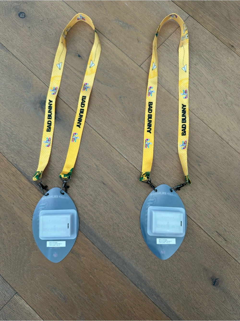 NFL Super Bowl LX Bad Bunny LED Badge & Lanyard Stadium Exclusive - a pair (2) - Picture 2 of 4